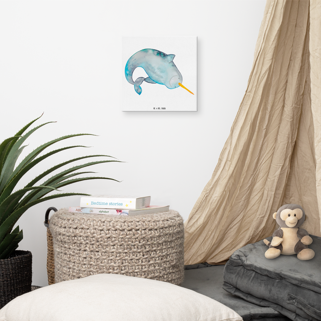 Leinwand Bild Narwal Leinwand, Bild, Kunstdruck, Wanddeko, Dekoration, Meerestiere, Meer, Urlaub, Narwal, Wal, Putzen, Hausfrau, Junggesellin, aufräumen, Kinderzimmer