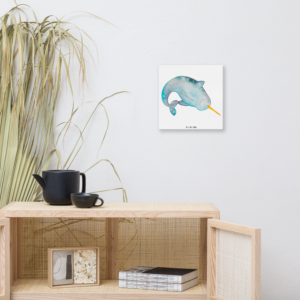 Leinwand Bild Narwal Leinwand, Bild, Kunstdruck, Wanddeko, Dekoration, Meerestiere, Meer, Urlaub, Narwal, Wal, Putzen, Hausfrau, Junggesellin, aufräumen, Kinderzimmer