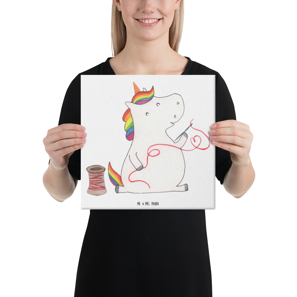 Leinwand Bild Einhorn Näherin Leinwand, Bild, Kunstdruck, Wanddeko, Dekoration, Einhorn, Einhörner, Einhorn Deko, Pegasus, Unicorn, Näherin, nähen, Mädchen, Freundin, Häkeln, Stricken, basteln, Nähzimmer