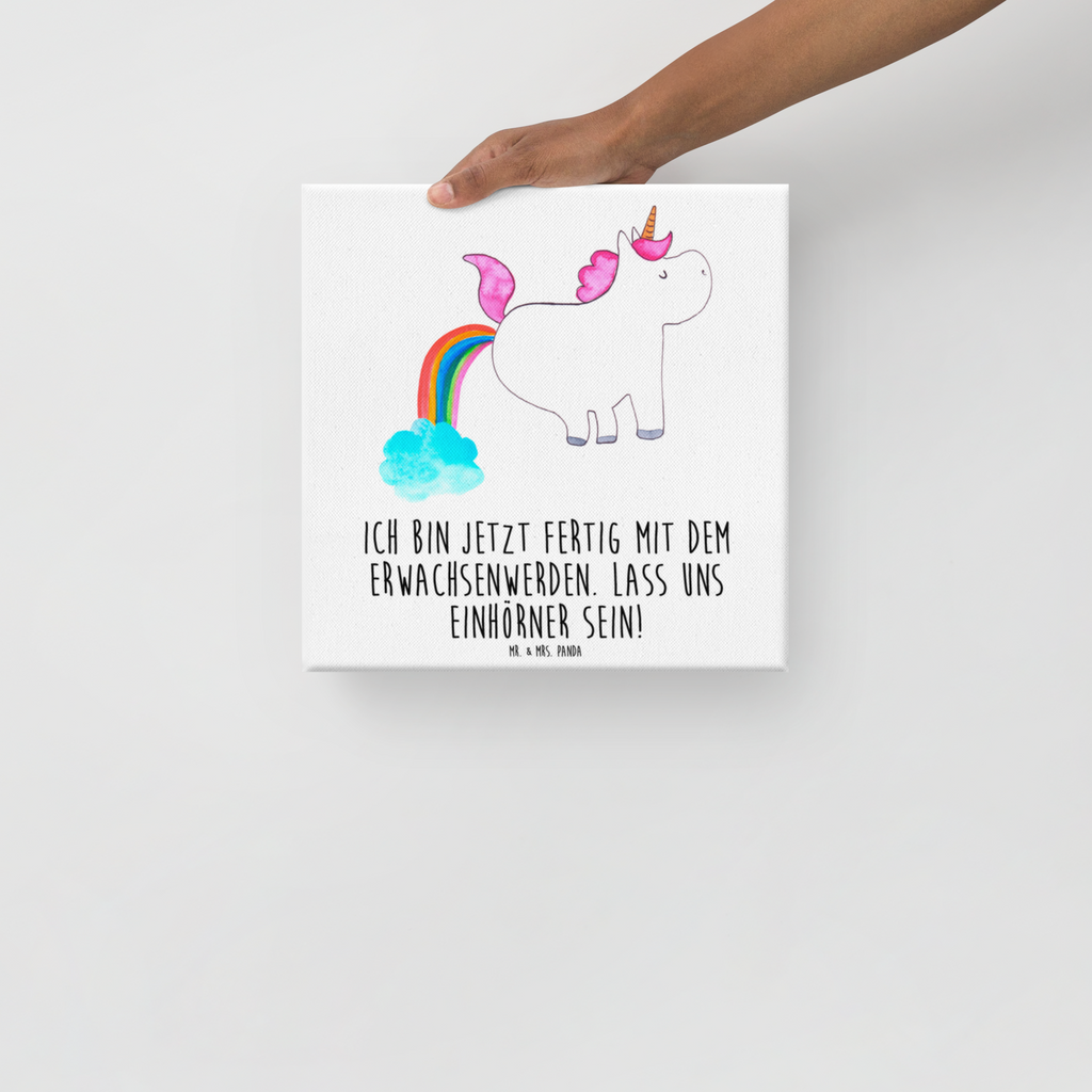 Leinwand Bild Einhorn Pupsend Leinwand, Bild, Kunstdruck, Wanddeko, Dekoration, Einhorn, Einhörner, Einhorn Deko, Pegasus, Unicorn, Pups, Regenbogen, Glitzer, Einhornpower, Erwachsenwerden, Spaß, lustig, Freundin