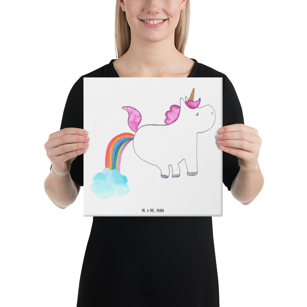Leinwand Bild Einhorn Pupsend Leinwand, Bild, Kunstdruck, Wanddeko, Dekoration, Einhorn, Einhörner, Einhorn Deko, Pegasus, Unicorn, Pups, Regenbogen, Glitzer, Einhornpower, Erwachsenwerden, Spaß, lustig, Freundin