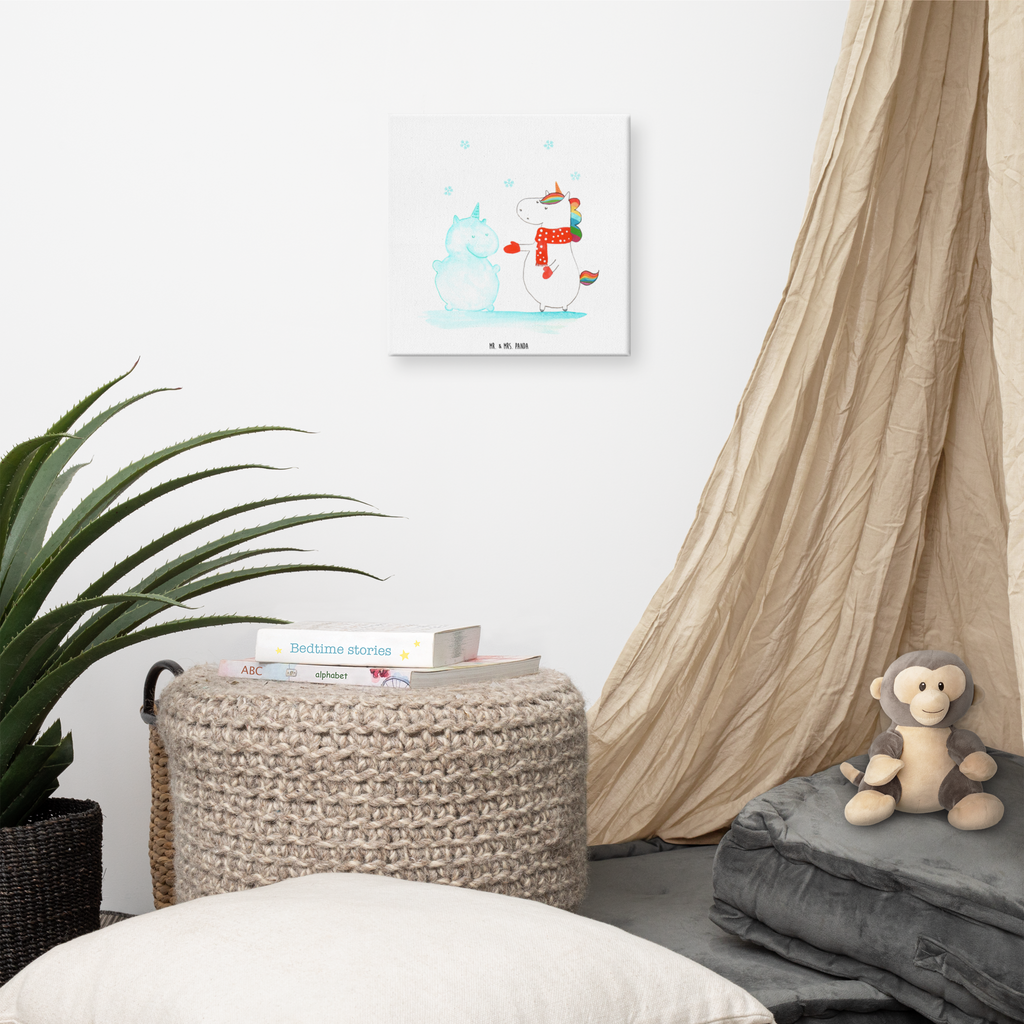 Leinwand Bild Einhorn Schneemann Leinwand, Bild, Kunstdruck, Wanddeko, Dekoration, Einhorn, Einhörner, Einhorn Deko, Pegasus, Unicorn, Schneemann, Winter, Schnee, Kuchen, Weihnachten, kalt, Mütze, Handschuhe, X-Mas