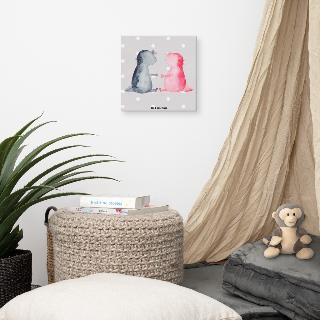 Leinwand Bild Axolotl Liebe Leinwand, Bild, Kunstdruck, Wanddeko, Dekoration, Axolotl, Molch, Axolot, Schwanzlurch, Lurch, Lurche, Liebe, große Liebe, Liebesbeweis, Freund, Verlobter, Ehemann, Jahrestag, Valentinstag
