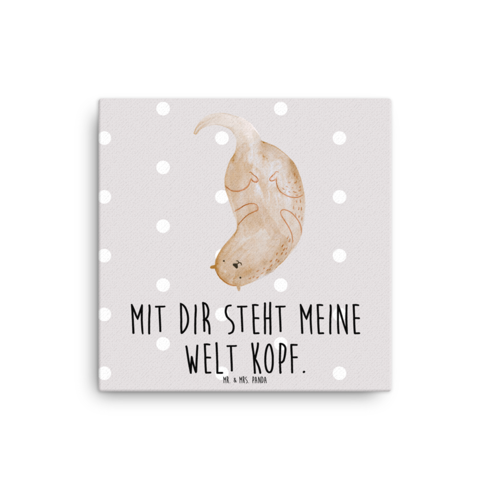 Leinwand Bild Otter kopfüber Leinwand, Bild, Kunstdruck, Wanddeko, Dekoration, Otter, Fischotter, Seeotter, Otter Seeotter See Otter