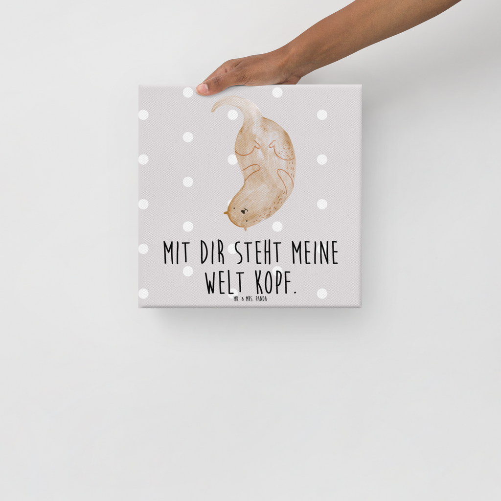 Leinwand Bild Otter kopfüber Leinwand, Bild, Kunstdruck, Wanddeko, Dekoration, Otter, Fischotter, Seeotter, Otter Seeotter See Otter