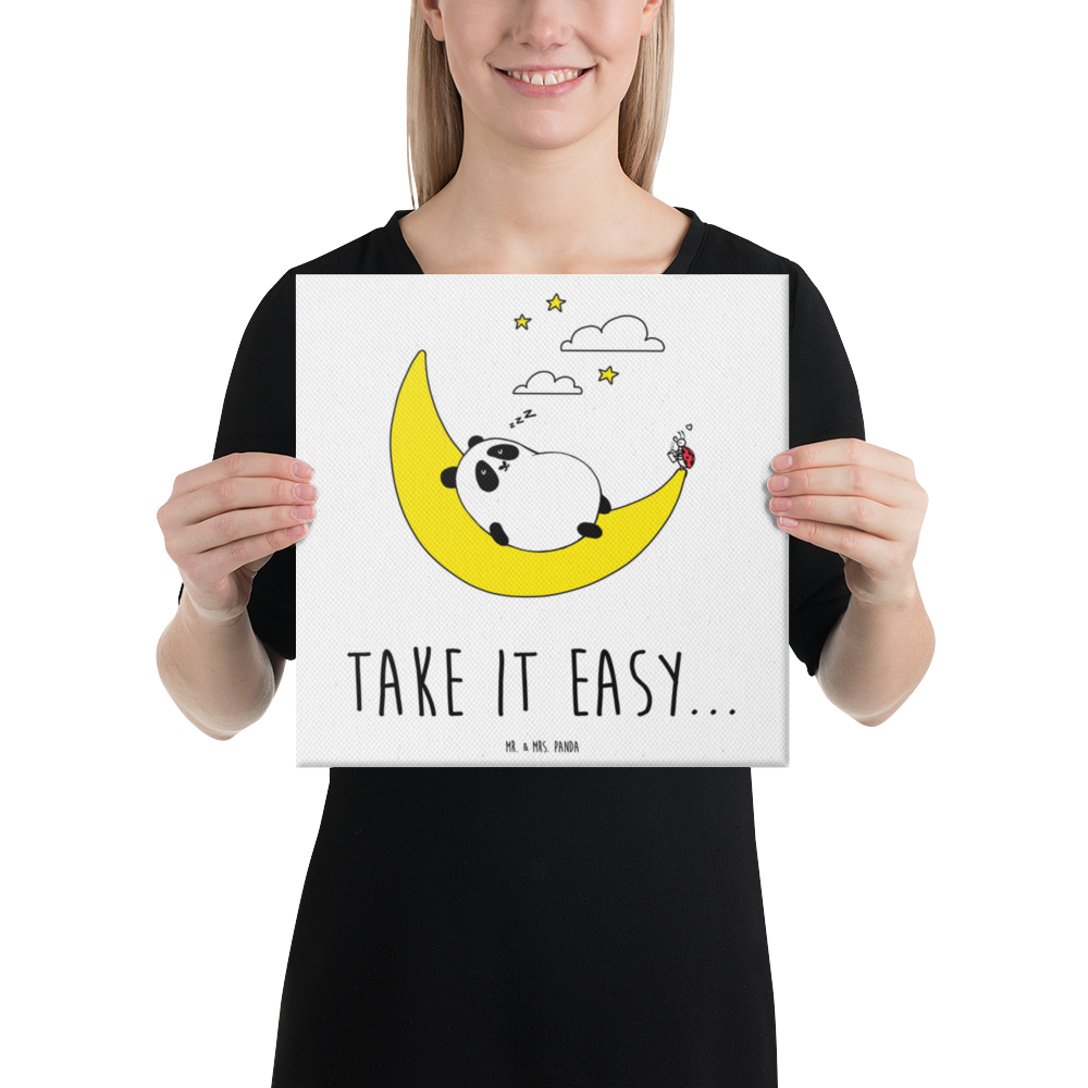 Leinwand Bild Easy & Peasy Take it Easy  Leinwand, Bild, Kunstdruck, Wanddeko, Dekoration  