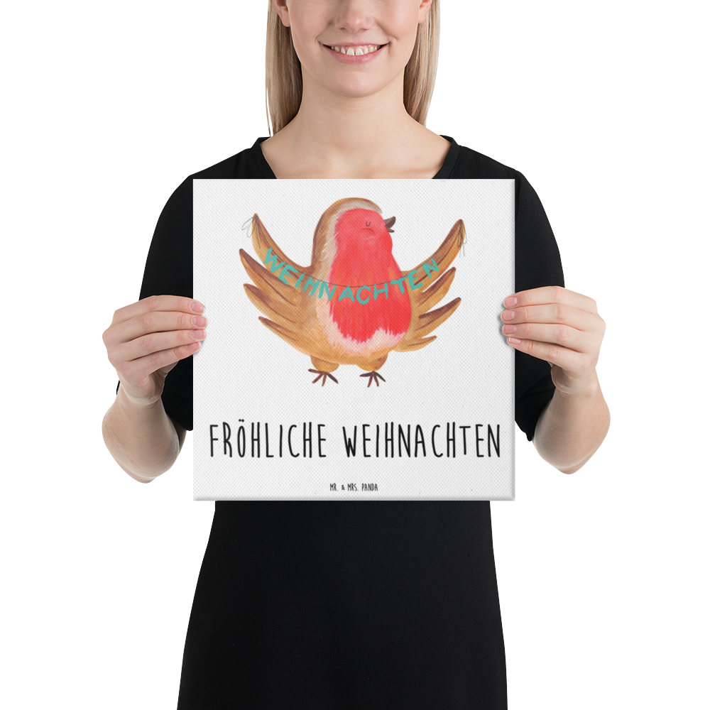 Leinwand Bild Rotkehlchen Weihnachten Frohe Weihnachten, Weihnachten, Weihnachtsmotiv, Weihnachtsgruß, Heiligabend, Winter, Vogel, xmas Leinwand, Bild, Kunstdruck, Wanddeko, Dekoration  Winter, Weihnachten, Weihnachtsdeko, Nikolaus, Advent, Heiligabend, Wintermotiv