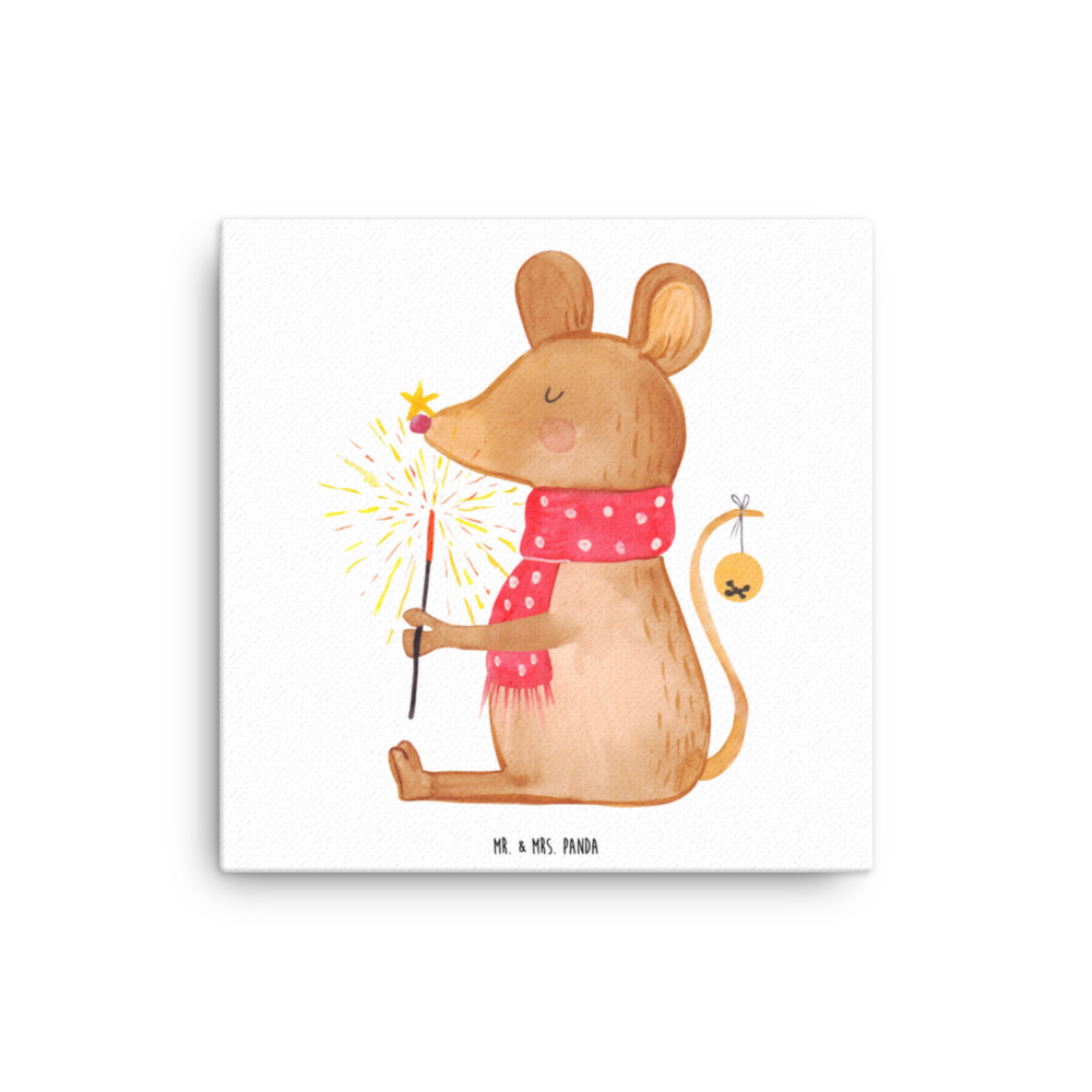 Leinwand Bild Weihnachtsmaus Leinwand, Bild, Kunstdruck, Wanddeko, Dekoration, Winter, Weihnachten, Weihnachtsdeko, Nikolaus, Advent, Heiligabend, Wintermotiv, Frohe Weihnachten, Weihnachtsgruß, Weihnachtsmotiv, Maus, Mäuschen, Weihnachtswunder