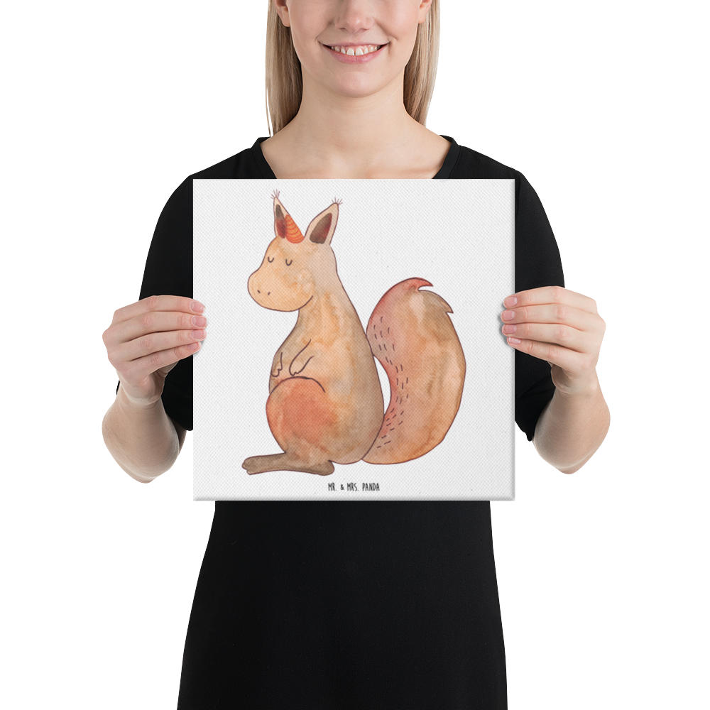 Leinwand Bild Einhörnchen Glaube Leinwand, Bild, Kunstdruck, Wanddeko, Dekoration, Einhorn, Einhörner, Einhorn Deko, Pegasus, Unicorn, Einhörnchen, Eichhörnchen, Eichhorn