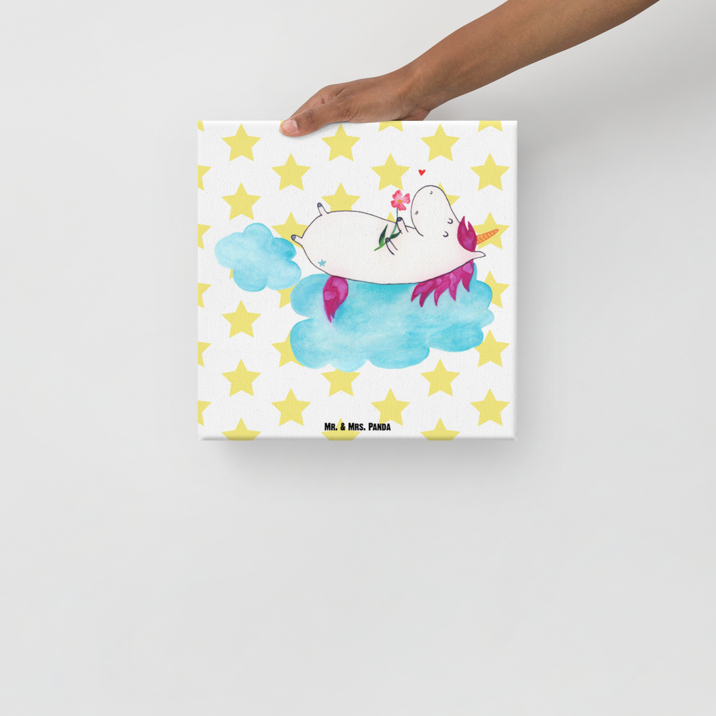 Leinwand Bild Einhorn verliebt auf Wolke Leinwand, Bild, Kunstdruck, Wanddeko, Dekoration, Einhorn, Einhörner, Einhorn Deko, Pegasus, Unicorn, verliebt, Liebe, Liebesbeweis, Freundin, Wolke