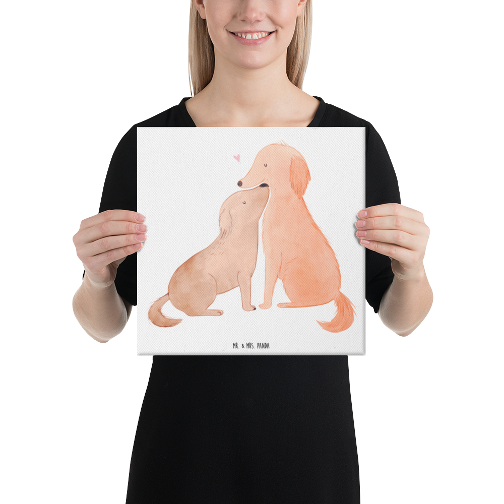 Leinwand Bild Hunde Liebe Leinwand, Bild, Kunstdruck, Wanddeko, Dekoration, Hund, Hundemotiv, Haustier, Hunderasse, Tierliebhaber, Hundebesitzer, Sprüche, Liebe, Hund. Hunde, Kuss, Vertrauen, Kuscheln, Herz