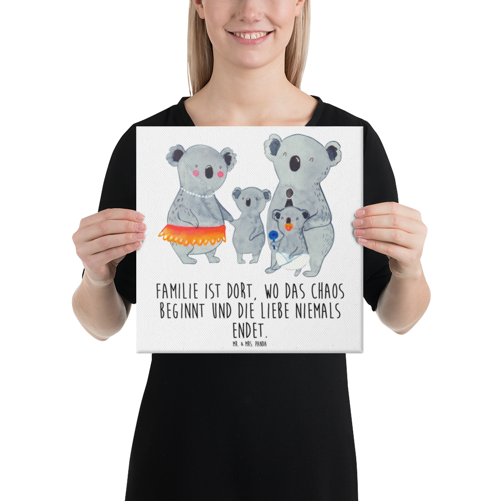 Leinwand Bild Koala Familie Leinwand, Bild, Kunstdruck, Wanddeko, Dekoration, Familie, Vatertag, Muttertag, Bruder, Schwester, Mama, Papa, Oma, Opa, Koala, Koalas, Family, Kinder, Geschwister, Familienleben