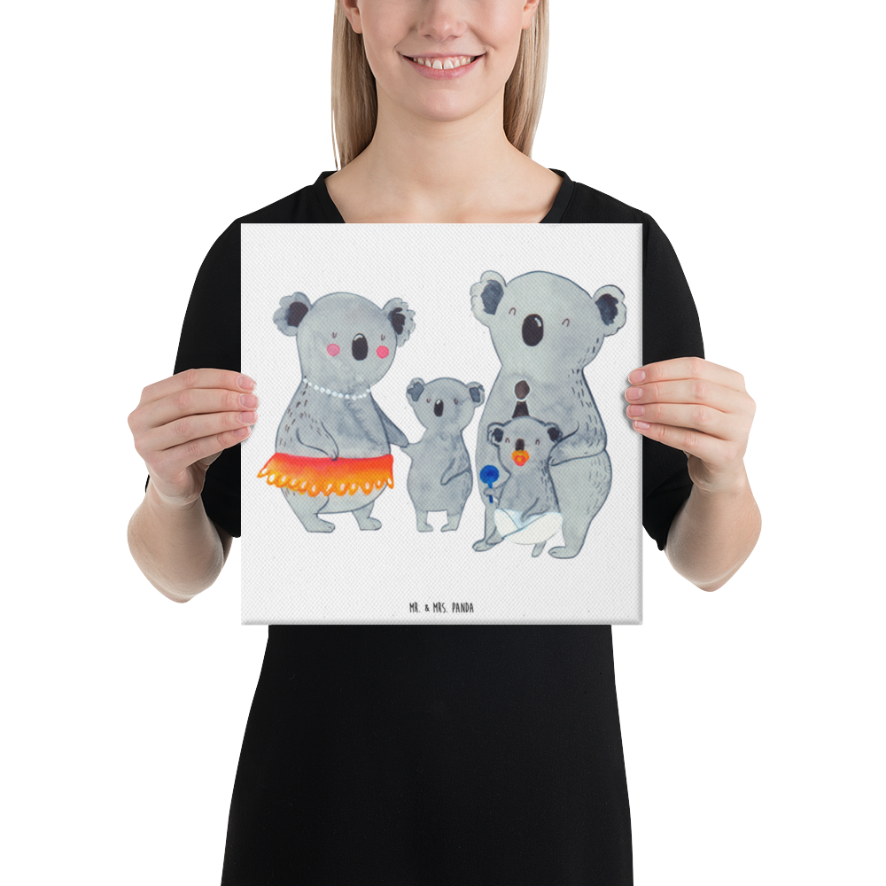 Leinwand Bild Koala Familie Leinwand, Bild, Kunstdruck, Wanddeko, Dekoration, Familie, Vatertag, Muttertag, Bruder, Schwester, Mama, Papa, Oma, Opa, Koala, Koalas, Family, Kinder, Geschwister, Familienleben