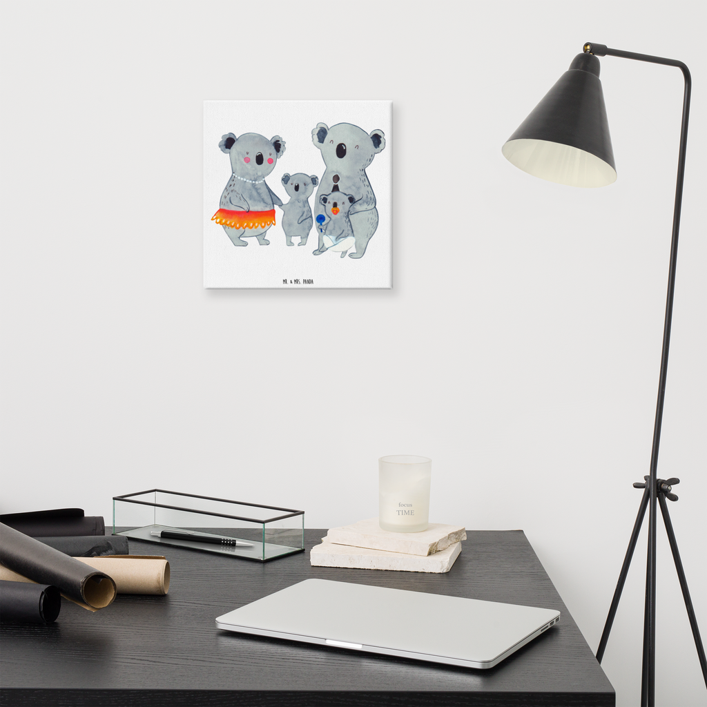 Leinwand Bild Koala Familie Leinwand, Bild, Kunstdruck, Wanddeko, Dekoration, Familie, Vatertag, Muttertag, Bruder, Schwester, Mama, Papa, Oma, Opa, Koala, Koalas, Family, Kinder, Geschwister, Familienleben