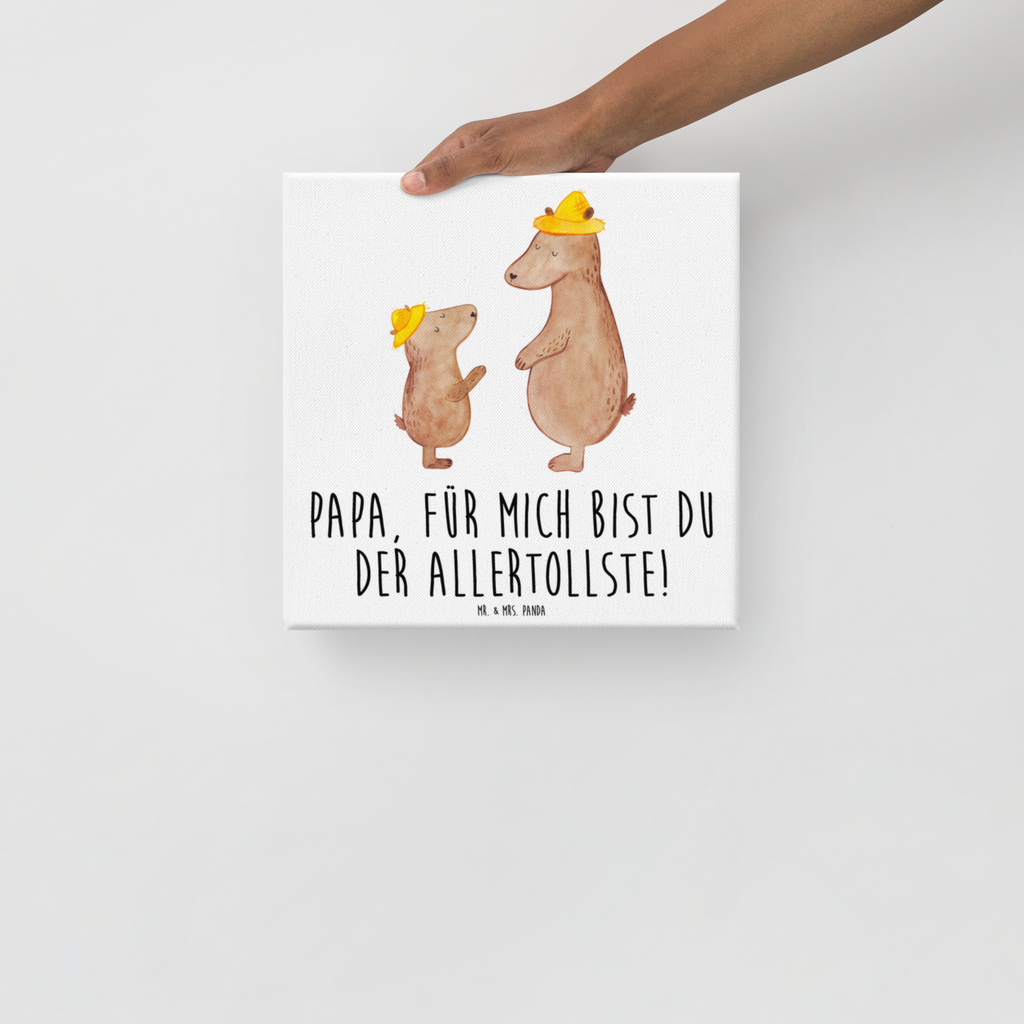 Leinwand Bild Bären mit Hut Leinwand, Bild, Kunstdruck, Wanddeko, Dekoration, Familie, Vatertag, Muttertag, Bruder, Schwester, Mama, Papa, Oma, Opa, Bär, Bären, Vater, Papi, Paps, Dad, Daddy, Lieblingsmensch, Sohn, Söhne, Kind, Kinder, Vater-Sohn, Family, Vorbild