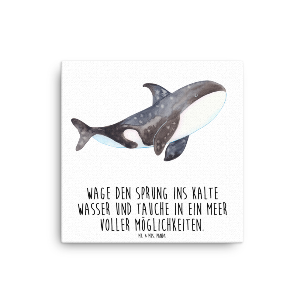 Leinwand Bild Orca Leinwand, Bild, Kunstdruck, Wanddeko, Dekoration, Meerestiere, Meer, Urlaub, Orca, Orcas, Killerwal, Wal, Möglichkeiten, Büro, Arbeit, Motivation, Selbstliebe, Neustart, Startup