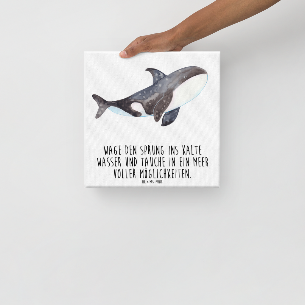 Leinwand Bild Orca Leinwand, Bild, Kunstdruck, Wanddeko, Dekoration, Meerestiere, Meer, Urlaub, Orca, Orcas, Killerwal, Wal, Möglichkeiten, Büro, Arbeit, Motivation, Selbstliebe, Neustart, Startup