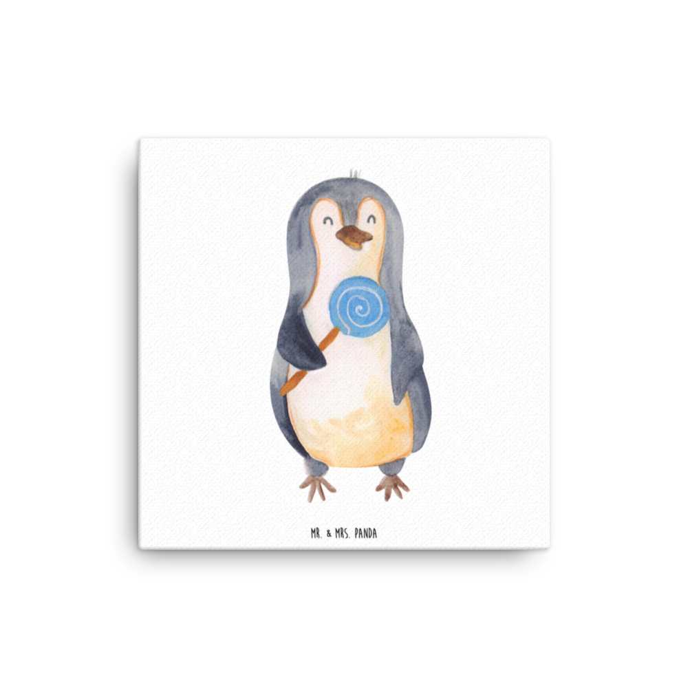 Leinwand Bild Pinguin Lolli