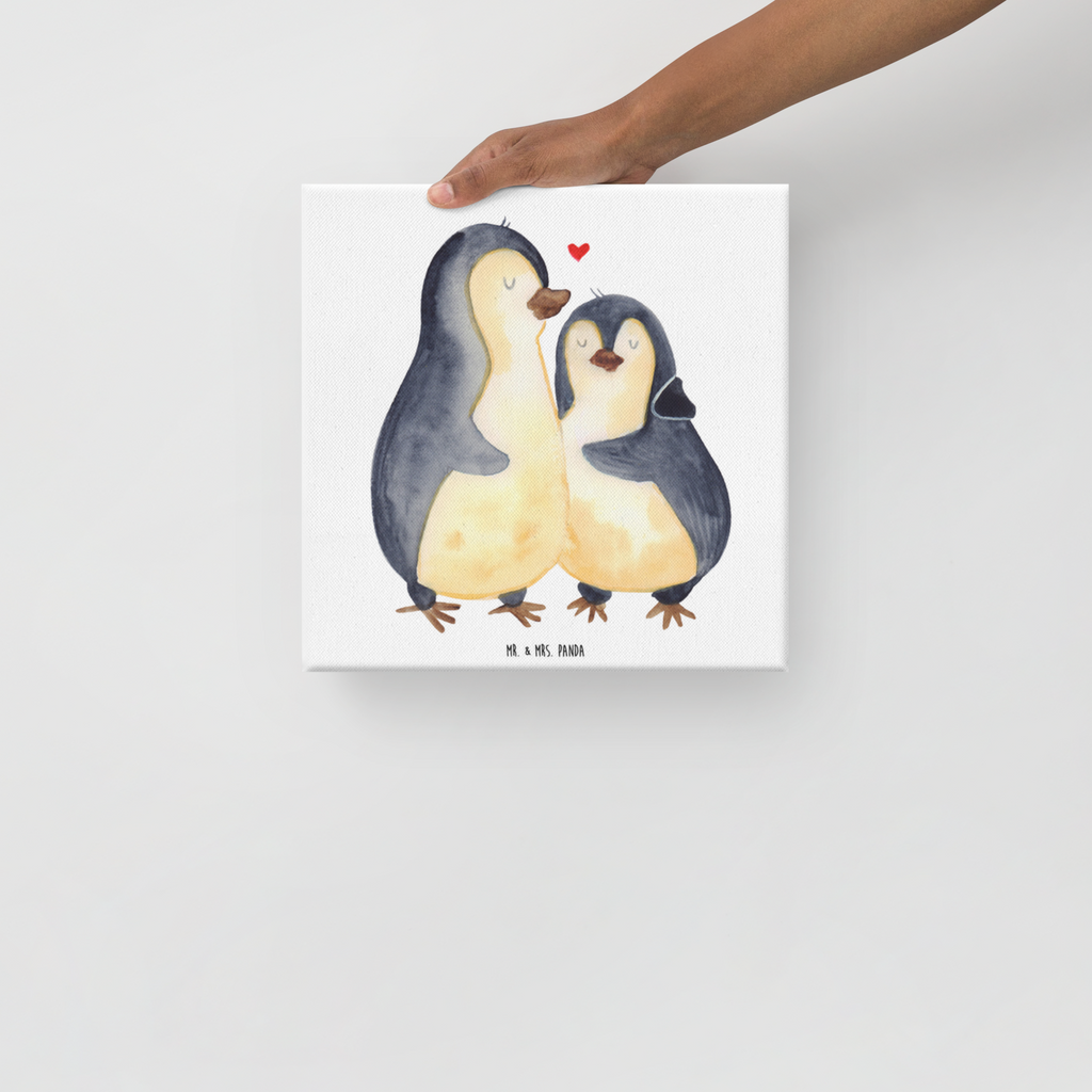 Leinwand Bild Pinguin umarmend Leinwand, Bild, Kunstdruck, Wanddeko, Dekoration, Pinguin, Liebe, Liebespaar, Liebesbeweis, Liebesgeschenk, Verlobung, Jahrestag, Hochzeitstag, Hochzeit, Hochzeitsgeschenk