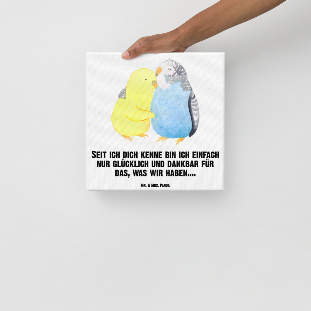Leinwand Bild Wellensittich Liebe Leinwand, Bild, Kunstdruck, Wanddeko, Dekoration, Liebe, Partner, Freund, Freundin, Ehemann, Ehefrau, Heiraten, Verlobung, Heiratsantrag, Liebesgeschenk, Jahrestag, Hocheitstag, Vögel, Wellensittich, Nähe, Kuscheln, Vertrauen