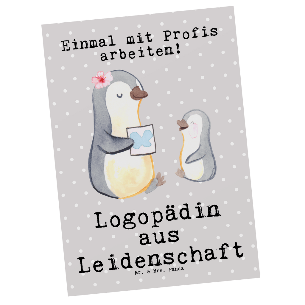 Postkarte Logopädin aus Leidenschaft Geschenkkarte, Grußkarte, Karte, Einladung, Ansichtskarte, Geburtstagskarte, Einladungskarte, Dankeskarte, Beruf, Ausbildung, Jubiläum, Abschied, Rente, Kollege, Kollegin, Geschenk, Schenken, Arbeitskollege, Mitarbeiter, Firma, Danke, Dankeschön, Logopädin, Logopädie, Studium
