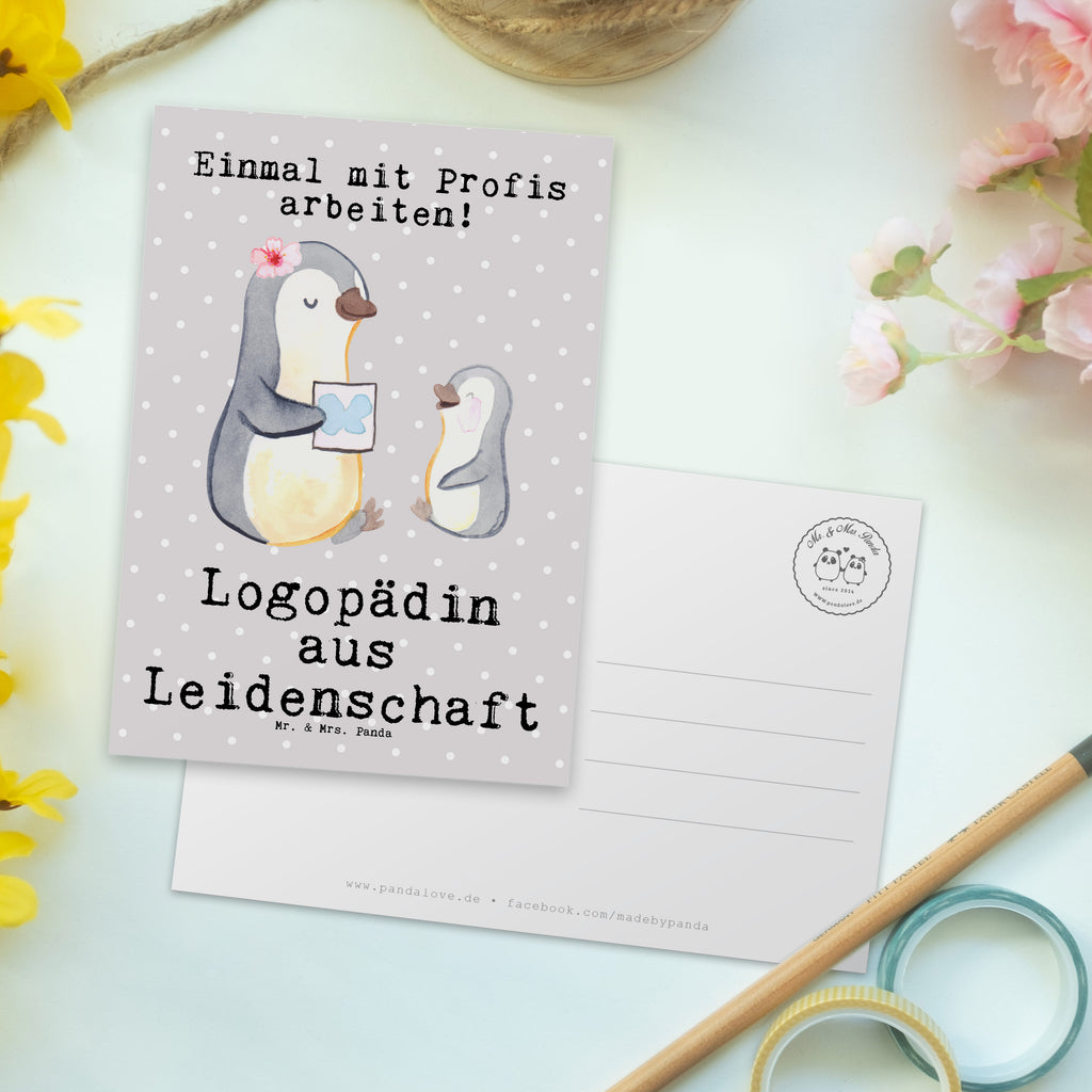 Postkarte Logopädin aus Leidenschaft Geschenkkarte, Grußkarte, Karte, Einladung, Ansichtskarte, Geburtstagskarte, Einladungskarte, Dankeskarte, Beruf, Ausbildung, Jubiläum, Abschied, Rente, Kollege, Kollegin, Geschenk, Schenken, Arbeitskollege, Mitarbeiter, Firma, Danke, Dankeschön, Logopädin, Logopädie, Studium