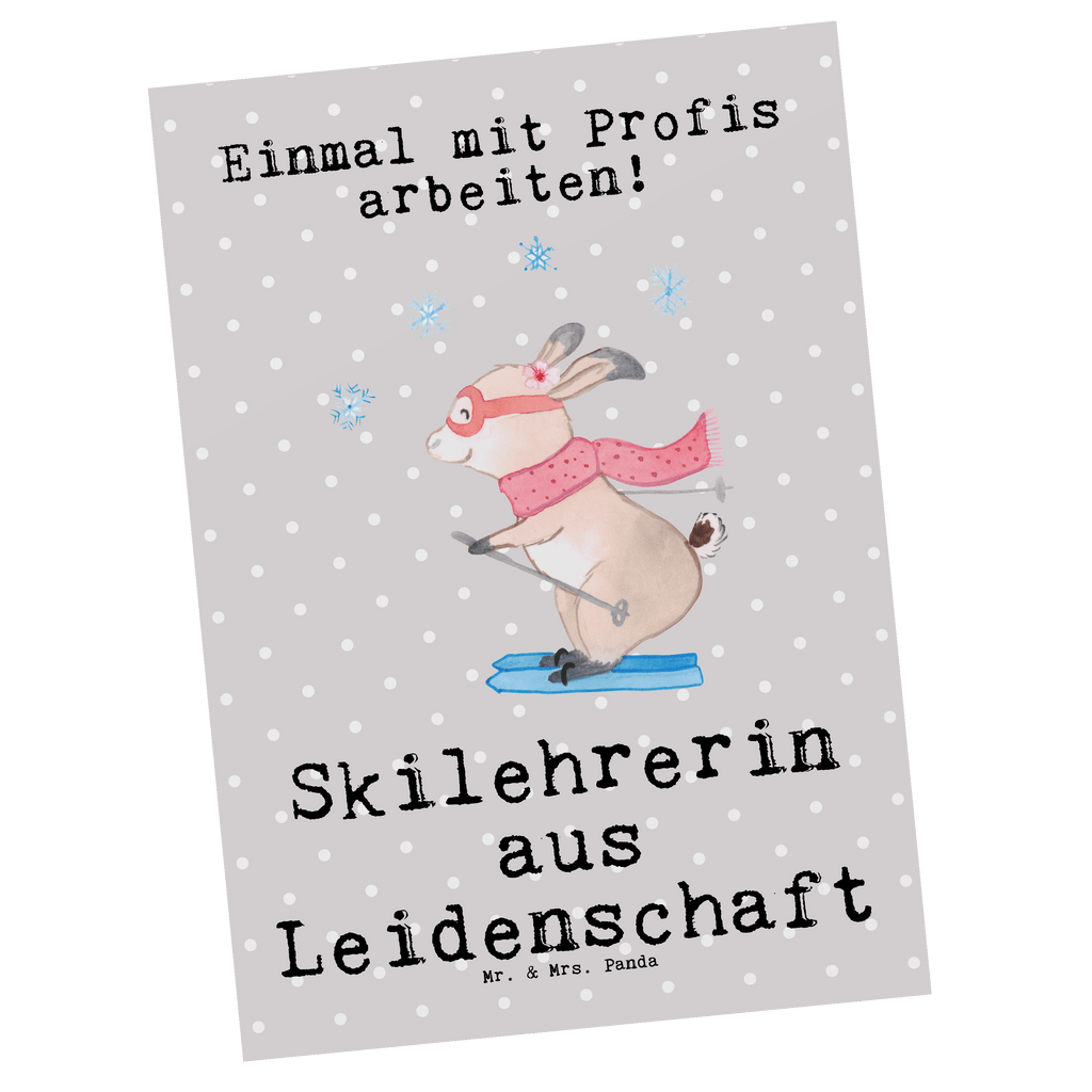 Postkarte Skilehrerin aus Leidenschaft Geschenkkarte, Grußkarte, Karte, Einladung, Ansichtskarte, Geburtstagskarte, Einladungskarte, Beruf, Ausbildung, Jubiläum, Abschied, Rente, Kollege, Kollegin, Geschenk, Schenken, Arbeitskollege, Mitarbeiter, Firma, Danke, Dankeschön