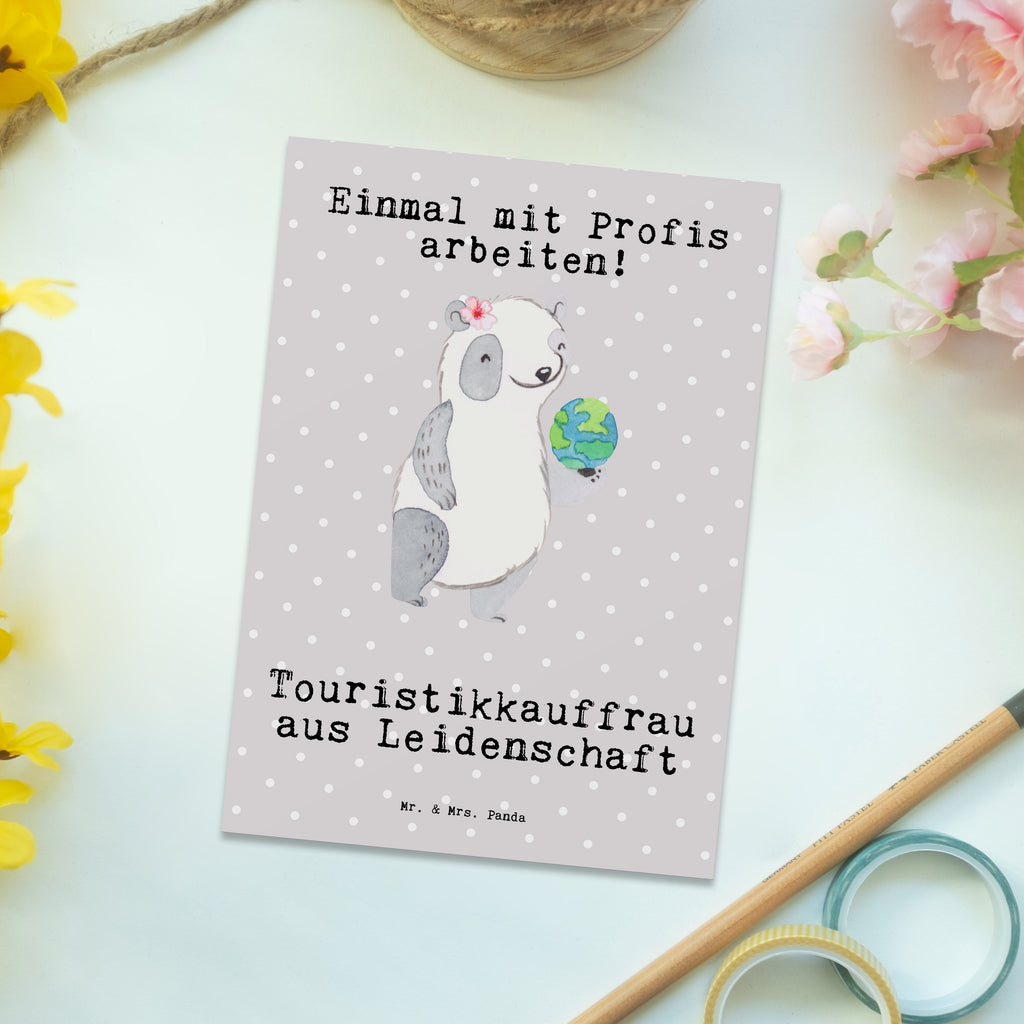 Postkarte Touristikkauffrau aus Leidenschaft Geschenkkarte, Grußkarte, Karte, Einladung, Ansichtskarte, Geburtstagskarte, Einladungskarte, Beruf, Ausbildung, Jubiläum, Abschied, Rente, Kollege, Kollegin, Geschenk, Schenken, Arbeitskollege, Mitarbeiter, Firma, Danke, Dankeschön