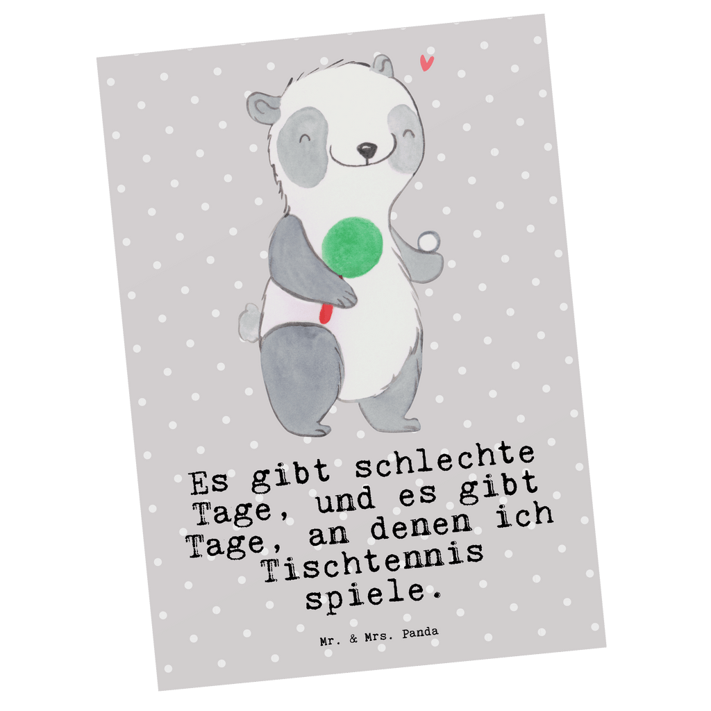 Postkarte Panda Tischtennis Tage Geschenkkarte, Grußkarte, Karte, Einladung, Ansichtskarte, Geburtstagskarte, Einladungskarte, Dankeskarte, Geschenk, Sport, Sportart, Hobby, Schenken, Danke, Dankeschön, Auszeichnung, Gewinn, Sportler, Tischtennis, Tischtennis Bund, Tischtennis Verein, Ballsport, Tischtennis Wettbewerb, Tischtennis Meisterschaft, Tischtennis Sprüche