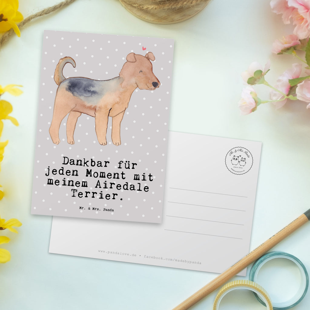 Postkarte Airedale Terrier Moment Geschenkkarte, Grußkarte, Karte, Einladung, Ansichtskarte, Geburtstagskarte, Einladungskarte, Dankeskarte, Hund, Hunderasse, Rassehund, Hundebesitzer, Geschenk, Tierfreund, Schenken, Welpe, Airedale Terrier