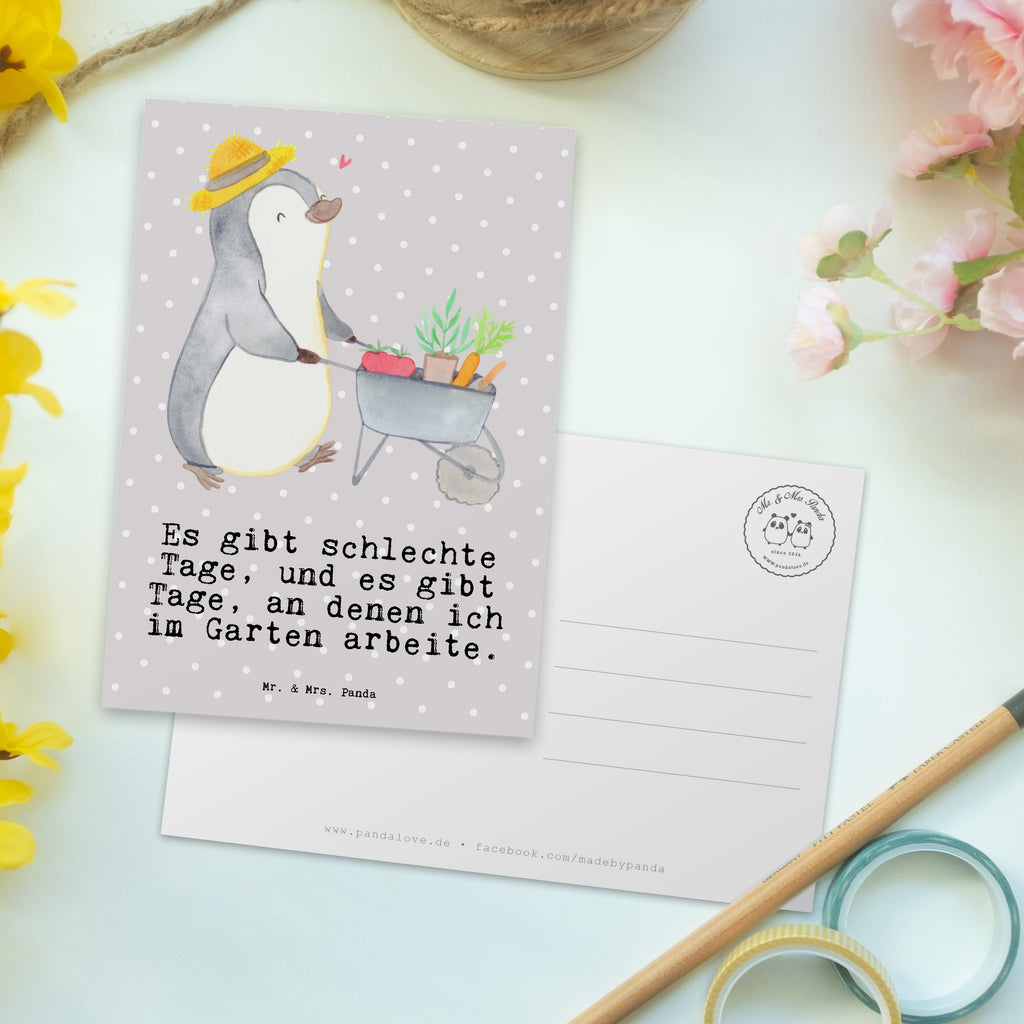Postkarte Pinguin Gartenarbeit Tage Geschenkkarte, Grußkarte, Karte, Einladung, Ansichtskarte, Geburtstagskarte, Einladungskarte, Dankeskarte, Geschenk, Sport, Sportart, Hobby, Schenken, Danke, Dankeschön, Auszeichnung, Gewinn, Sportler, Gartenarbeit, Urban gardening, Gärtnern, Gartenpflege