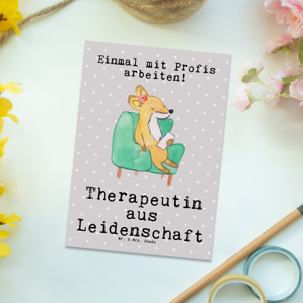 Postkarte Therapeutin aus Leidenschaft Geschenkkarte, Grußkarte, Karte, Einladung, Ansichtskarte, Geburtstagskarte, Einladungskarte, Dankeskarte, Beruf, Ausbildung, Jubiläum, Abschied, Rente, Kollege, Kollegin, Geschenk, Schenken, Arbeitskollege, Mitarbeiter, Firma, Danke, Dankeschön
