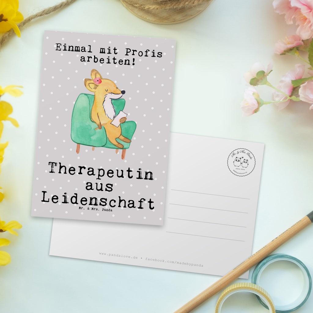 Postkarte Therapeutin aus Leidenschaft Geschenkkarte, Grußkarte, Karte, Einladung, Ansichtskarte, Geburtstagskarte, Einladungskarte, Dankeskarte, Beruf, Ausbildung, Jubiläum, Abschied, Rente, Kollege, Kollegin, Geschenk, Schenken, Arbeitskollege, Mitarbeiter, Firma, Danke, Dankeschön