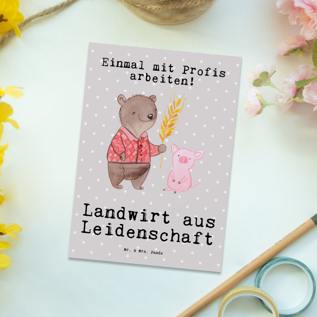 Postkarte Landwirt aus Leidenschaft Geschenkkarte, Grußkarte, Karte, Einladung, Ansichtskarte, Geburtstagskarte, Einladungskarte, Beruf, Ausbildung, Jubiläum, Abschied, Rente, Kollege, Kollegin, Geschenk, Schenken, Arbeitskollege, Mitarbeiter, Firma, Danke, Dankeschön, Landwirt; Bauer, Tierwirt, Agronom, Farmer, Bauernhof