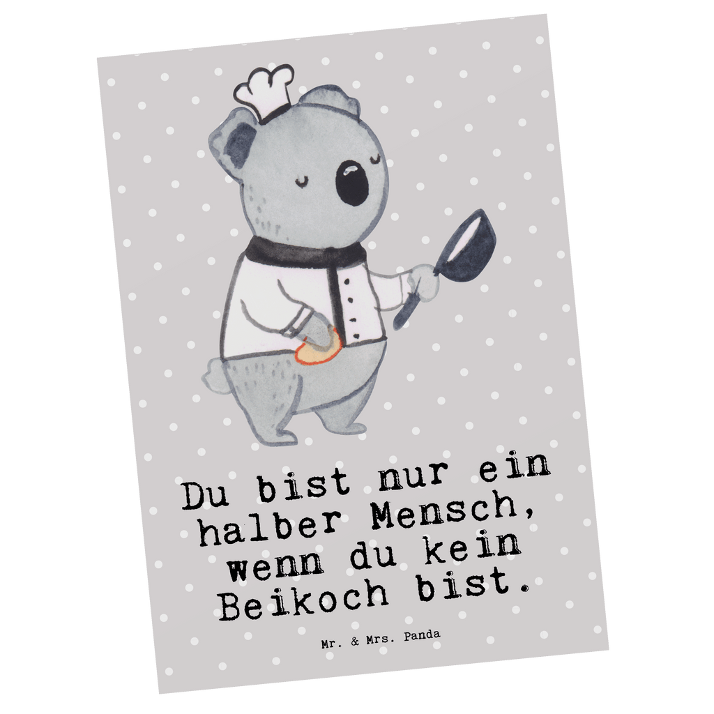 Postkarte Beikoch mit Herz Geschenkkarte, Grußkarte, Karte, Einladung, Ansichtskarte, Geburtstagskarte, Einladungskarte, Dankeskarte, Beruf, Ausbildung, Jubiläum, Abschied, Rente, Kollege, Kollegin, Geschenk, Schenken, Arbeitskollege, Mitarbeiter, Firma, Danke, Dankeschön, Beikoch, Spülhilfe, Hilfskoch, Jungkoch, Küchenhilfe, Gastronomie, Restaurant, Koch