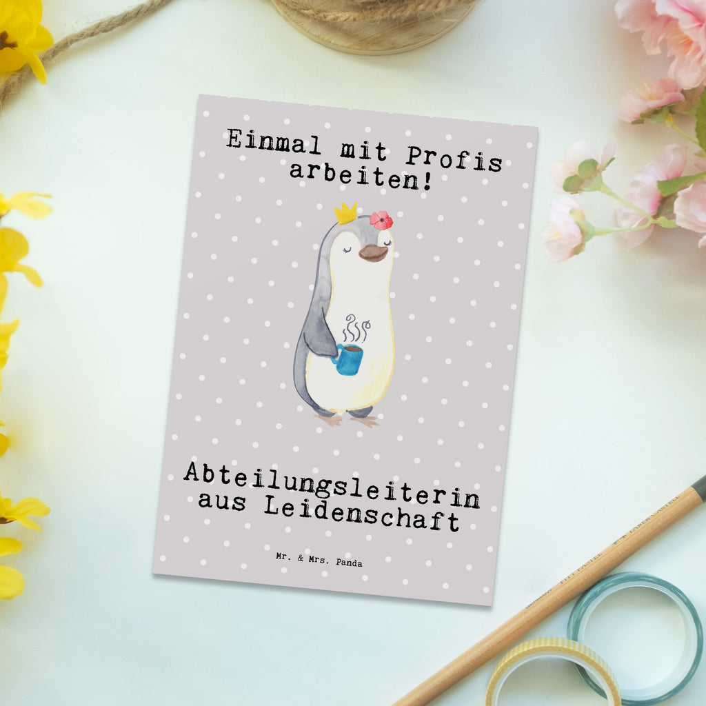 Postkarte Abteilungsleiterin aus Leidenschaft Geschenkkarte, Grußkarte, Karte, Einladung, Ansichtskarte, Geburtstagskarte, Einladungskarte, Dankeskarte, Beruf, Ausbildung, Jubiläum, Abschied, Rente, Kollege, Kollegin, Geschenk, Schenken, Arbeitskollege, Mitarbeiter, Firma, Danke, Dankeschön, Abteilungsleiterin, Teamleiterin, Führungskraft