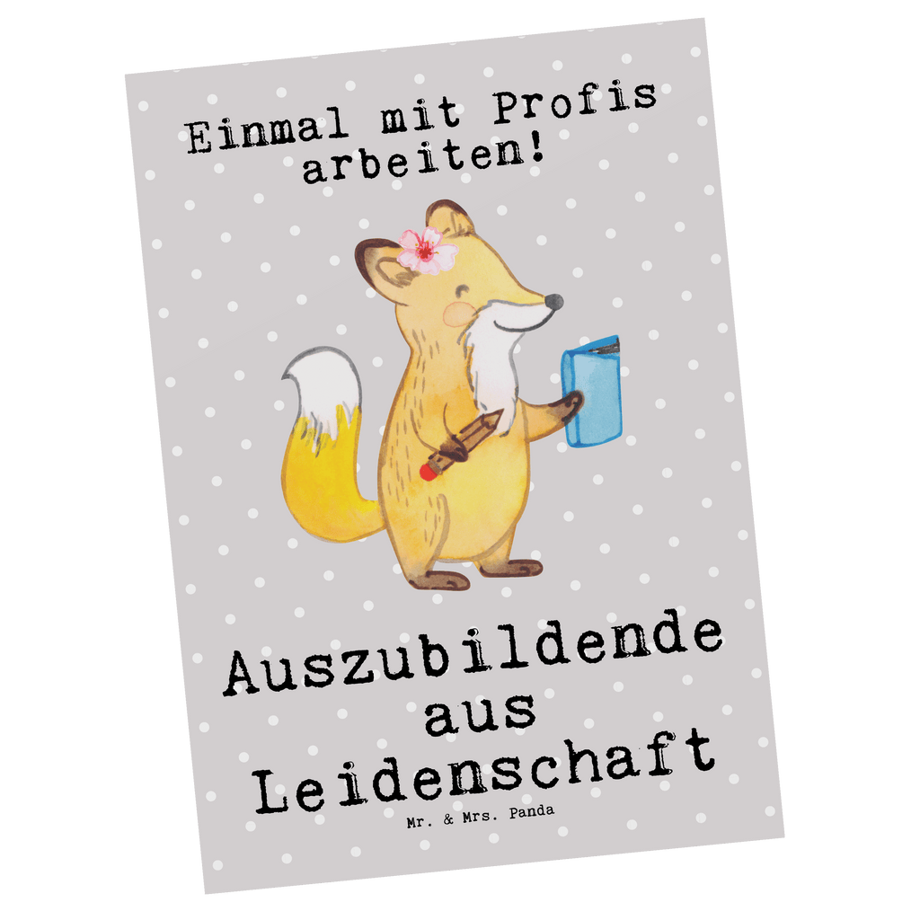 Postkarte Auszubildende aus Leidenschaft Geschenkkarte, Grußkarte, Karte, Einladung, Ansichtskarte, Geburtstagskarte, Einladungskarte, Dankeskarte, Beruf, Ausbildung, Jubiläum, Abschied, Rente, Kollege, Kollegin, Geschenk, Schenken, Arbeitskollege, Mitarbeiter, Firma, Danke, Dankeschön, Auszubildende, Azubine, Ausbildungsbeginn, Abschlussprüfung, Beginn der Ausbildung, Glücksbringer zur Ausbildung