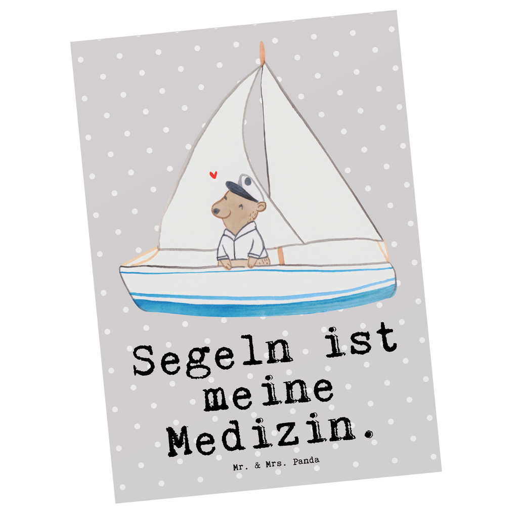 Postkarte Bär Segeln Medizin Geschenkkarte, Grußkarte, Karte, Einladung, Ansichtskarte, Geburtstagskarte, Einladungskarte, Dankeskarte, Geschenk, Sport, Sportart, Hobby, Schenken, Danke, Dankeschön, Auszeichnung, Gewinn, Sportler, segeln, Segeltörn, Segelboot, Segelschule, Yachtclub