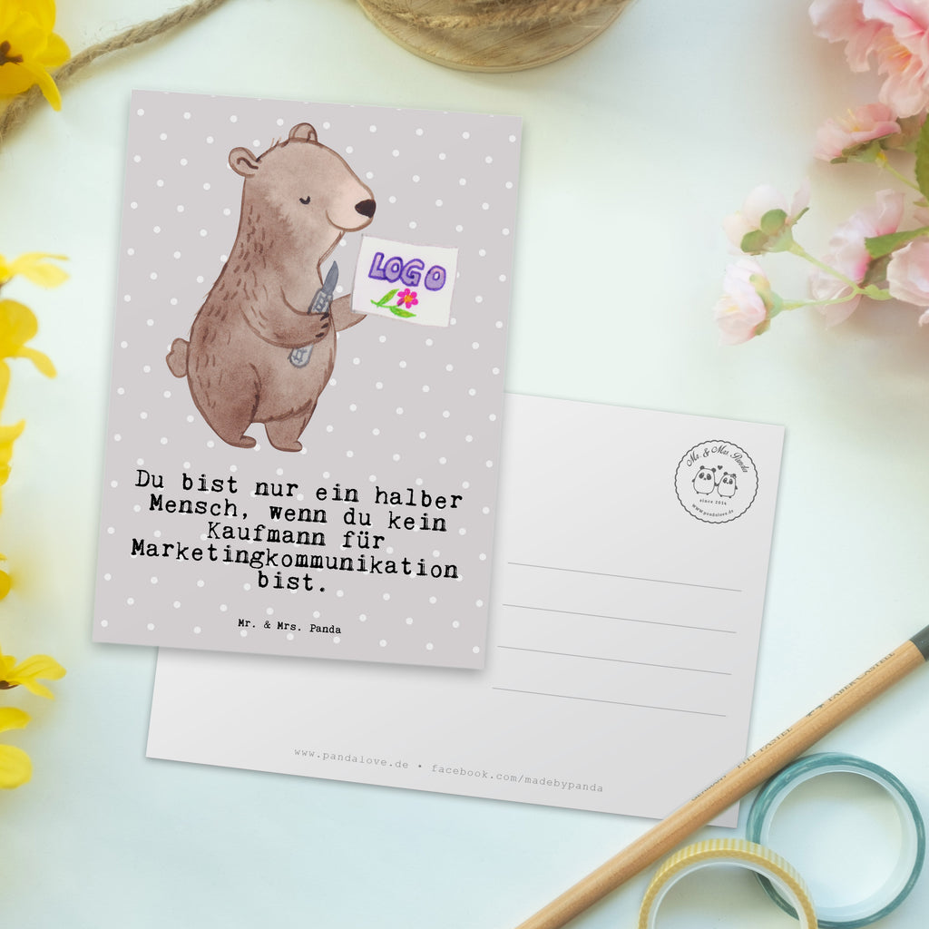 Postkarte Kaufmann für Marketingkommunikation mit Herz Geschenkkarte, Grußkarte, Karte, Einladung, Ansichtskarte, Geburtstagskarte, Einladungskarte, Dankeskarte, Beruf, Ausbildung, Jubiläum, Abschied, Rente, Kollege, Kollegin, Geschenk, Schenken, Arbeitskollege, Mitarbeiter, Firma, Danke, Dankeschön