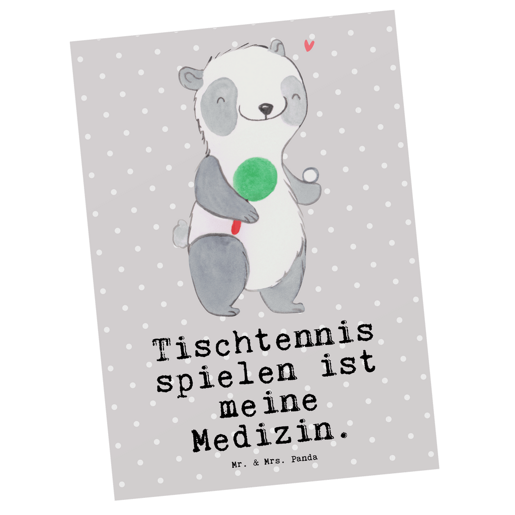 Postkarte Panda Tischtennis Medizin Geschenkkarte, Grußkarte, Karte, Einladung, Ansichtskarte, Geburtstagskarte, Einladungskarte, Dankeskarte, Geschenk, Sport, Sportart, Hobby, Schenken, Danke, Dankeschön, Auszeichnung, Gewinn, Sportler, Tischtennis, Tischtennis Bund, Tischtennis Verein, Ballsport