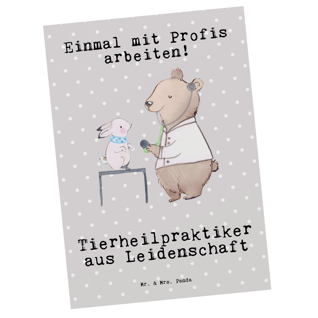 Postkarte Tierheilpraktiker aus Leidenschaft Geschenkkarte, Grußkarte, Karte, Einladung, Ansichtskarte, Geburtstagskarte, Einladungskarte, Dankeskarte, Beruf, Ausbildung, Jubiläum, Abschied, Rente, Kollege, Kollegin, Geschenk, Schenken, Arbeitskollege, Mitarbeiter, Firma, Danke, Dankeschön