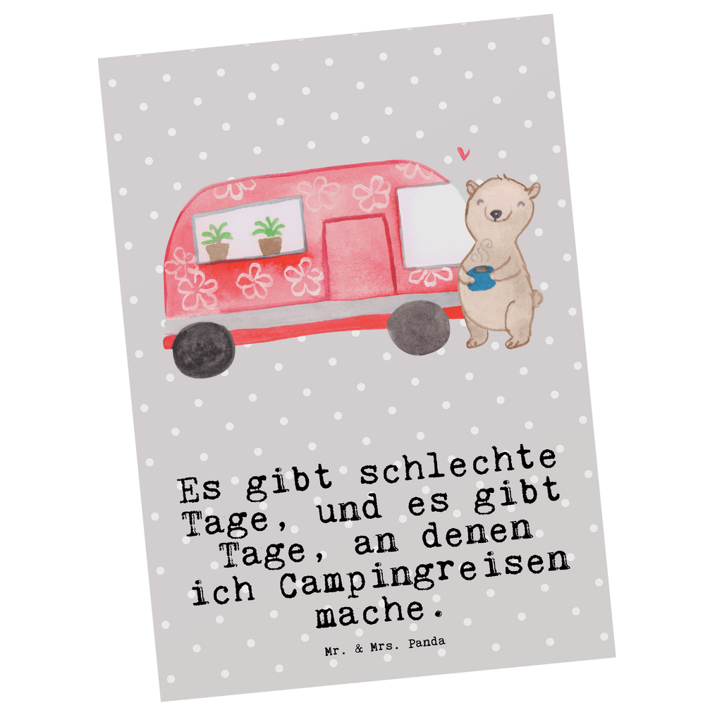 Postkarte Bär Camper Tage Geschenkkarte, Grußkarte, Karte, Einladung, Ansichtskarte, Geburtstagskarte, Einladungskarte, Dankeskarte, Geschenk, Sport, Sportart, Hobby, Schenken, Danke, Dankeschön, Auszeichnung, Gewinn, Sportler, Camper, Campen, Zelten, Campingplatz, Wohnmobil, Roadtrip, Urlaub