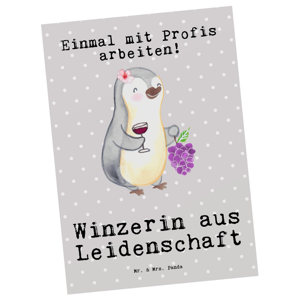 Postkarte Winzerin aus Leidenschaft Geschenkkarte, Grußkarte, Karte, Einladung, Ansichtskarte, Geburtstagskarte, Einladungskarte, Beruf, Ausbildung, Jubiläum, Abschied, Rente, Kollege, Kollegin, Geschenk, Schenken, Arbeitskollege, Mitarbeiter, Firma, Danke, Dankeschön