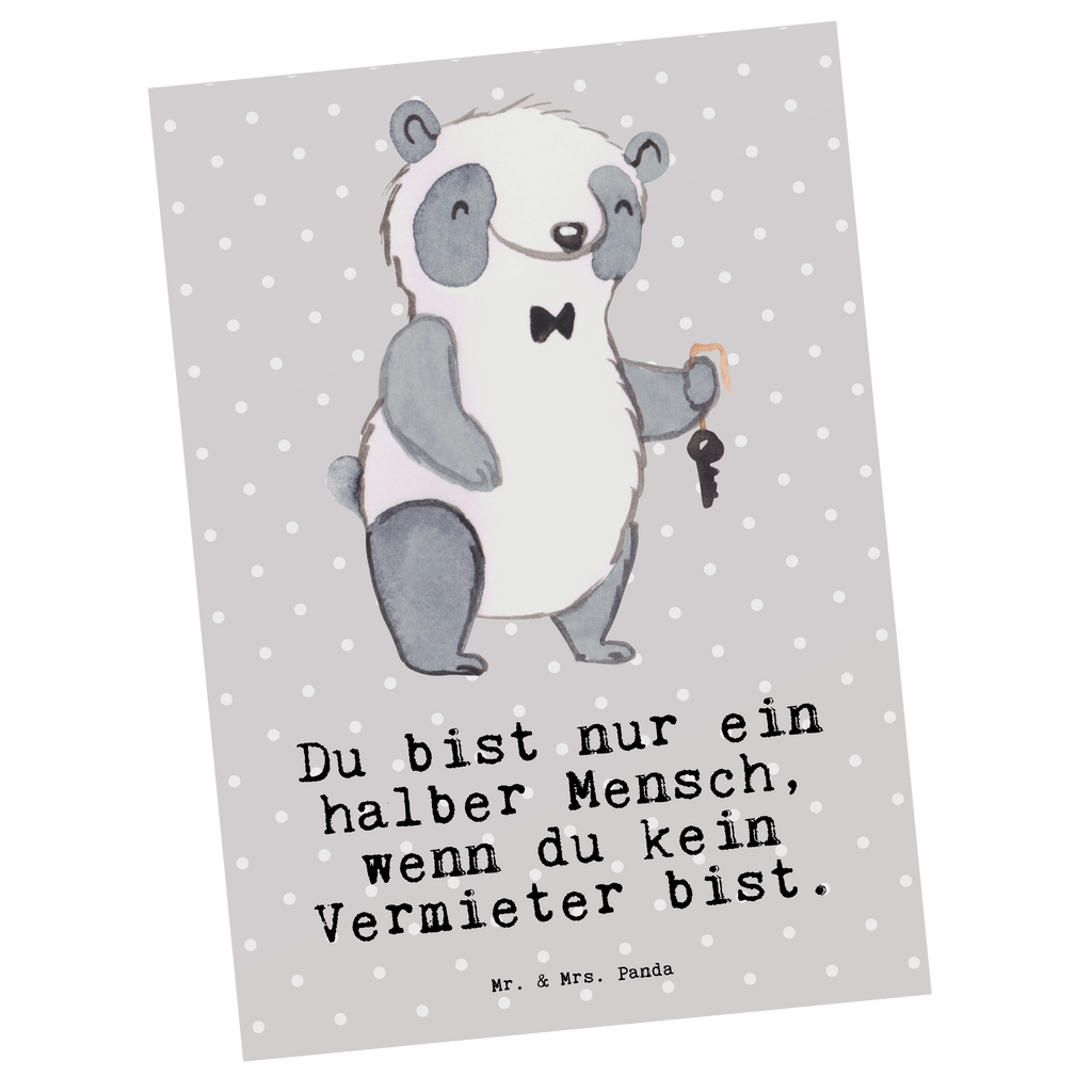 Postkarte Vermieter mit Herz Geschenkkarte, Grußkarte, Karte, Einladung, Ansichtskarte, Geburtstagskarte, Einladungskarte, Beruf, Ausbildung, Jubiläum, Abschied, Rente, Kollege, Kollegin, Geschenk, Schenken, Arbeitskollege, Mitarbeiter, Firma, Danke, Dankeschön