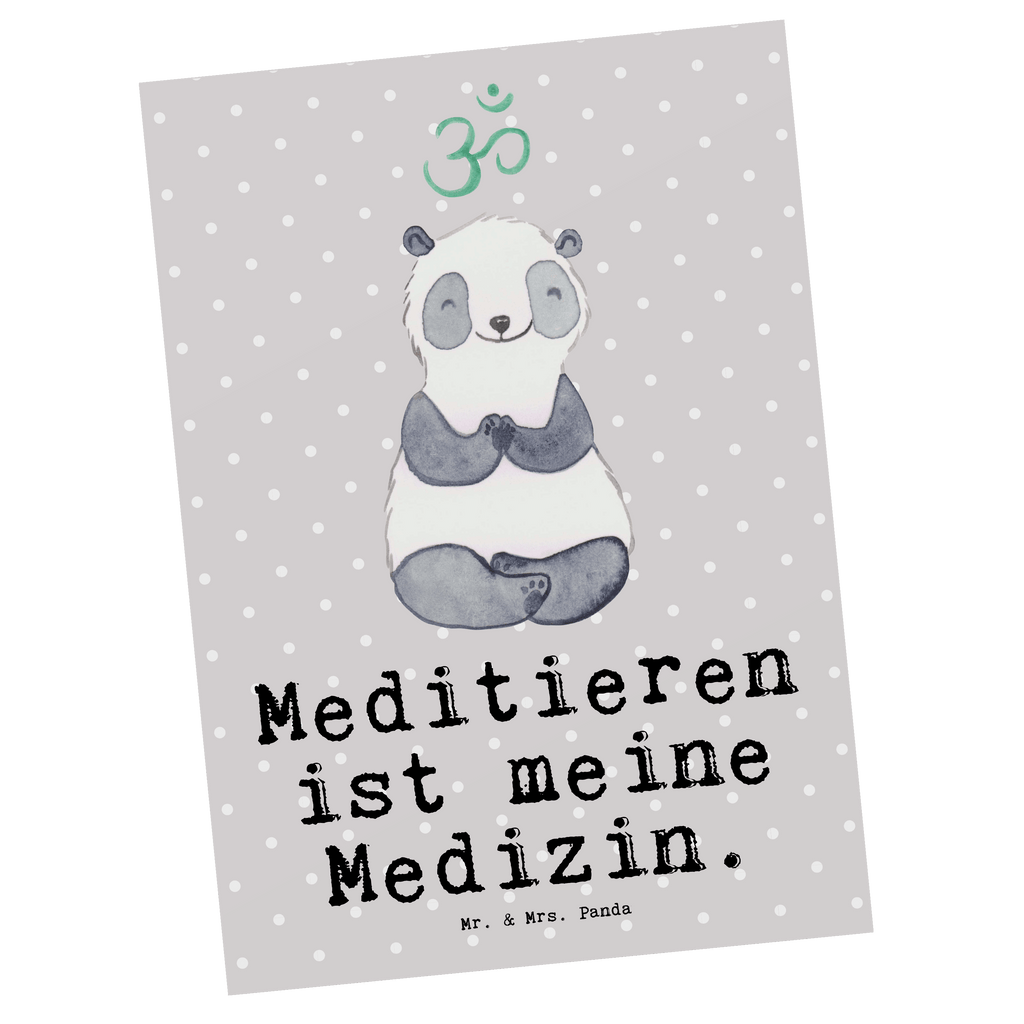 Postkarte Panda Meditieren Medizin Geschenkkarte, Grußkarte, Karte, Einladung, Ansichtskarte, Geburtstagskarte, Einladungskarte, Dankeskarte, Geschenk, Sport, Sportart, Hobby, Schenken, Danke, Dankeschön, Auszeichnung, Gewinn, Sportler, Meditieren, Meditation, Meditationskurs