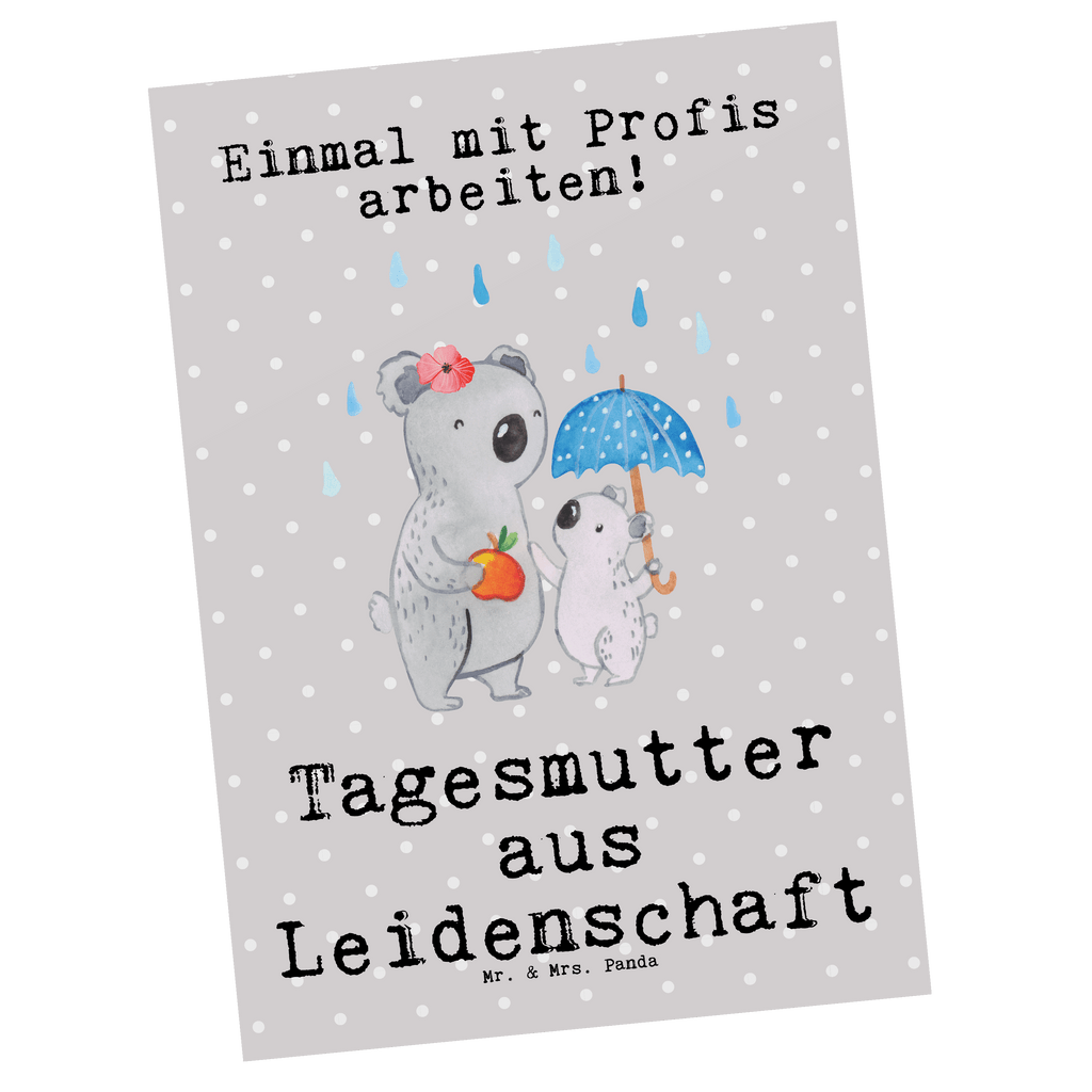 Postkarte Tagesmutter aus Leidenschaft Geschenkkarte, Grußkarte, Karte, Einladung, Ansichtskarte, Geburtstagskarte, Einladungskarte, Beruf, Ausbildung, Jubiläum, Abschied, Rente, Kollege, Kollegin, Geschenk, Schenken, Arbeitskollege, Mitarbeiter, Firma, Danke, Dankeschön