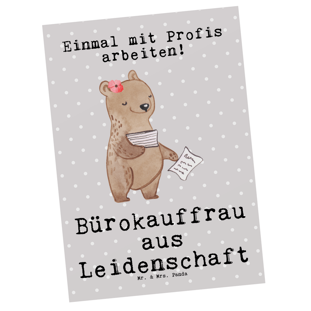 Postkarte Bürokauffrau aus Leidenschaft Geschenkkarte, Grußkarte, Karte, Einladung, Ansichtskarte, Geburtstagskarte, Einladungskarte, Dankeskarte, Beruf, Ausbildung, Jubiläum, Abschied, Rente, Kollege, Kollegin, Geschenk, Schenken, Arbeitskollege, Mitarbeiter, Firma, Danke, Dankeschön, Bürokauffrau, Kauffrau für Büromanagement