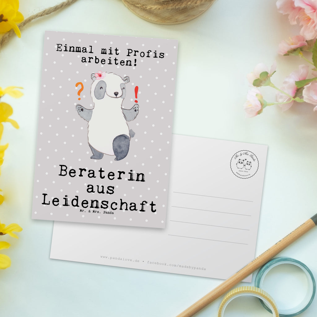 Postkarte Beraterin aus Leidenschaft Geschenkkarte, Grußkarte, Karte, Einladung, Ansichtskarte, Geburtstagskarte, Einladungskarte, Dankeskarte, Beruf, Ausbildung, Jubiläum, Abschied, Rente, Kollege, Kollegin, Geschenk, Schenken, Arbeitskollege, Mitarbeiter, Firma, Danke, Dankeschön, Beraterin, Finanzberaterin, IT Beratung, Beratungsbüro, Eröffnung