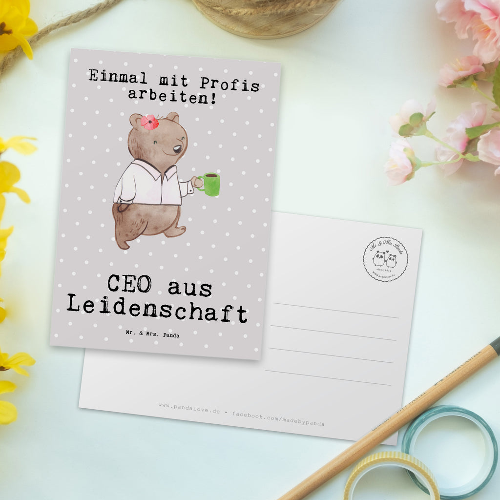 Postkarte CEO aus Leidenschaft Geschenkkarte, Grußkarte, Karte, Einladung, Ansichtskarte, Geburtstagskarte, Einladungskarte, Beruf, Ausbildung, Jubiläum, Abschied, Rente, Kollege, Kollegin, Geschenk, Schenken, Arbeitskollege, Mitarbeiter, Firma, Danke, Dankeschön, CEO, Chef, Führungskraft, Geschäftsinhaber, Firmeninhaber, Unternehmensinhaber, Direktor, Leiter