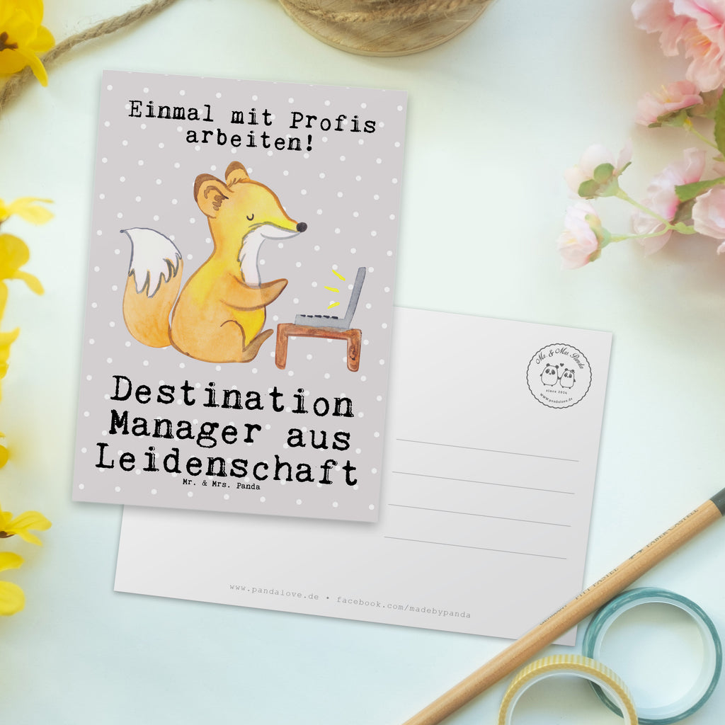 Postkarte Destination Manager aus Leidenschaft Geschenkkarte, Grußkarte, Karte, Einladung, Ansichtskarte, Geburtstagskarte, Einladungskarte, Dankeskarte, Beruf, Ausbildung, Jubiläum, Abschied, Rente, Kollege, Kollegin, Geschenk, Schenken, Arbeitskollege, Mitarbeiter, Firma, Danke, Dankeschön